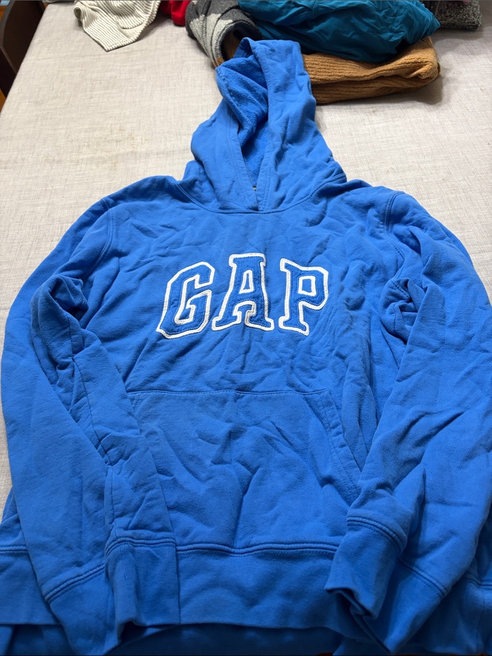 GAP Royal Blue Hoodie with White Outlined Logo